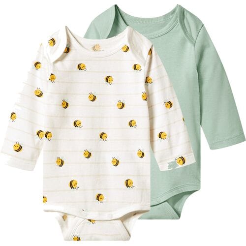 LUPILU Set van 2 baby rompers (Mint, 74/80)