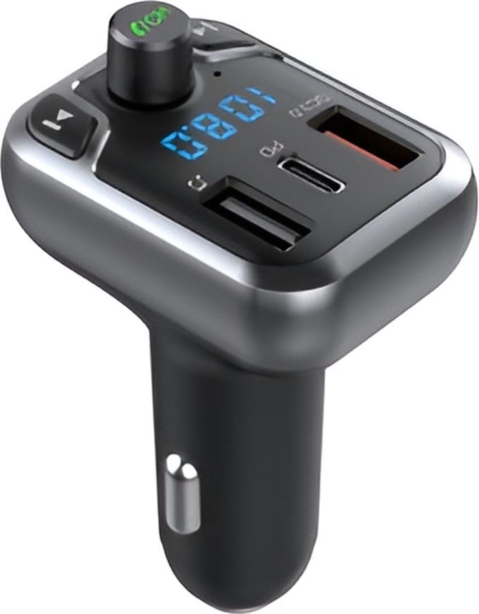 Rixus - Transmitter Bluetooth - FM – Bluetooth Transmitter - USB-C Snellader - Carkit