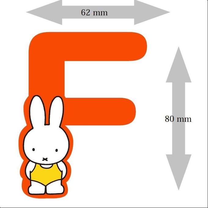 Nijntje houten letter "F"