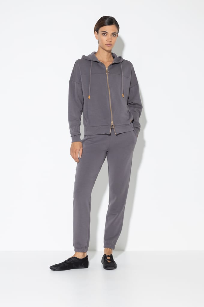 Jas met capuchon Serie Pure Softness Serious Grey
