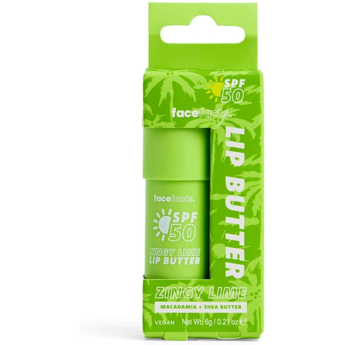 Face Facts SPF50 Lip Butter Zingy Lime 6 g