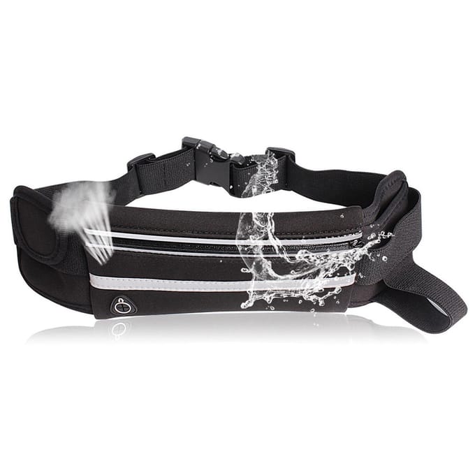 Hardloopriem Heuptas Grote Capaciteit Waterdicht Schokbestendig Heuptas Tas voor Buitensporten black