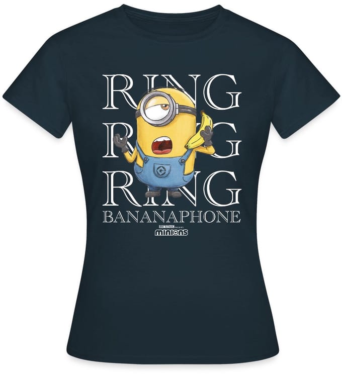 Minions Ring Bananaphone Ringen T-Shirt Dames