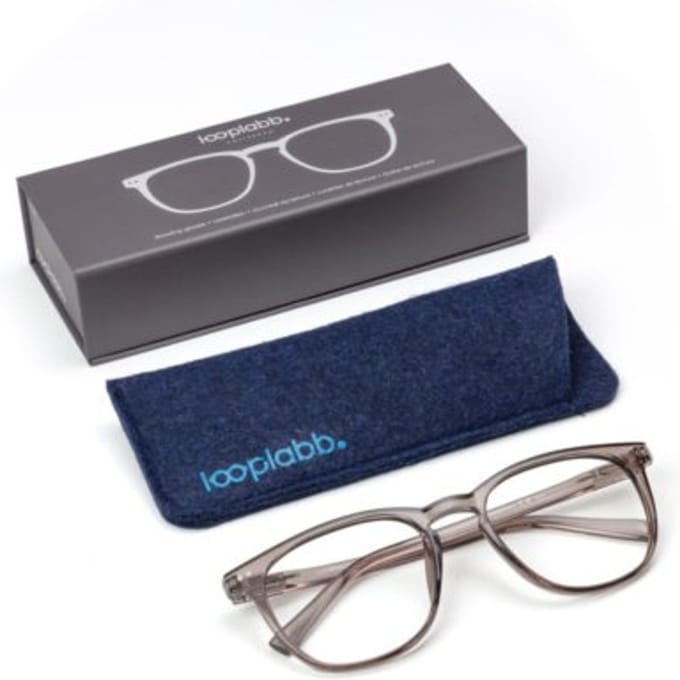 Looplabb leesbril sterkte +2,50 model the george kristal zwart