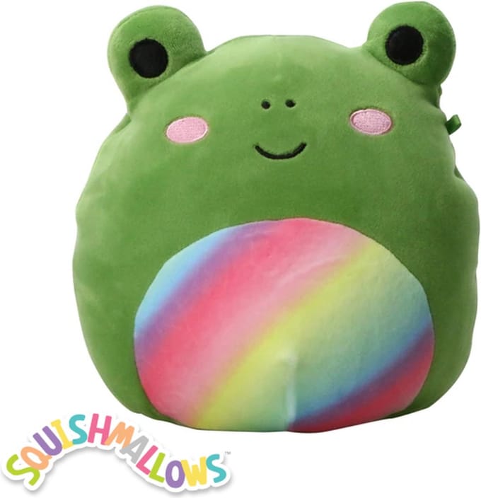 Squishmallow Knuffel - 19CM - Doxl the Frog met Adoption Certificate