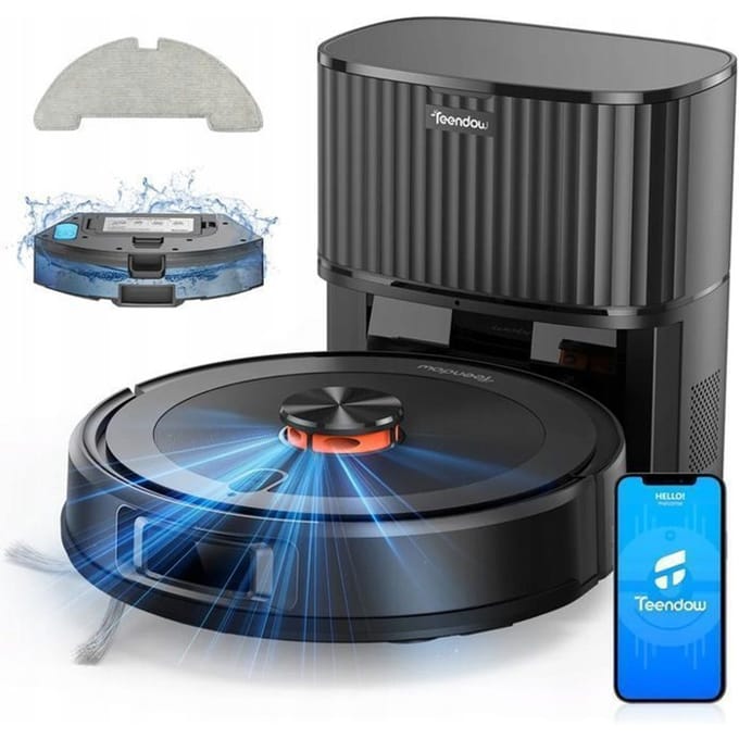 Aspirateur robot - TEENDOW - D10S MAX - 5000 Pa - 3200 mAh - Autonomie 60-180 min