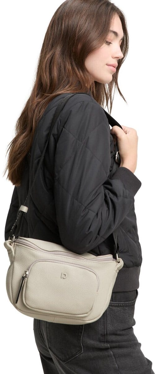 TOM TAILOR schoudertas Fara Cross Bag Light Grey Lichtgrijs