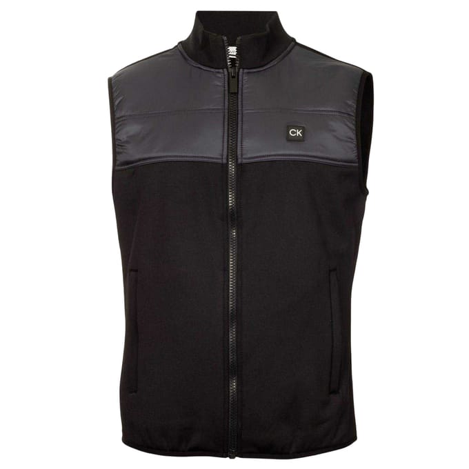 Calvin Klein Heren Performance Hybrid Golf Gilet (Zwart)