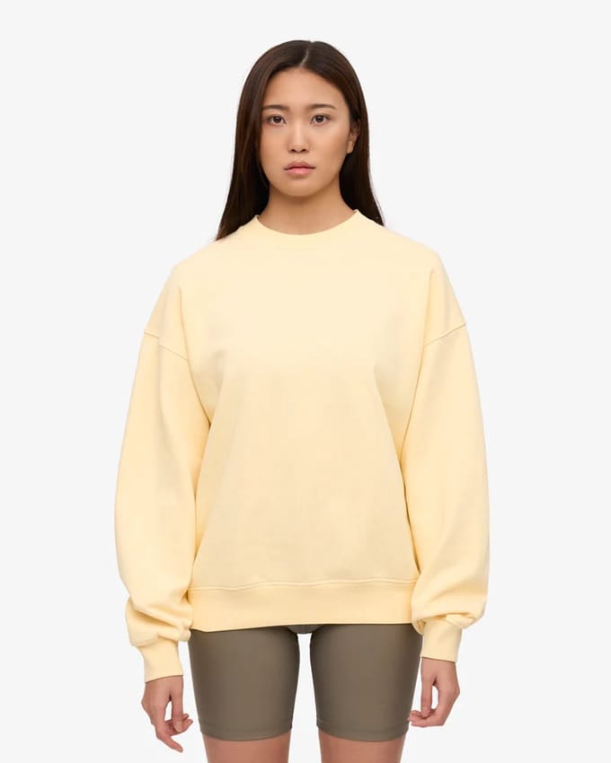 Oversized sweatshirt met ronde hals Colorful Standard Organic Soft Yellow