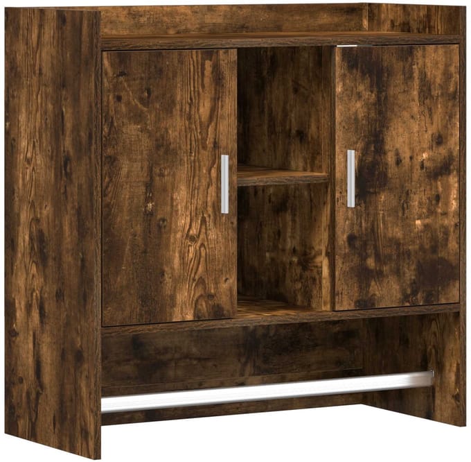 vidaXL - Wandplank - Muurmontage - Gerookt - eiken - 80 - x - 36 - x - 80 - cm