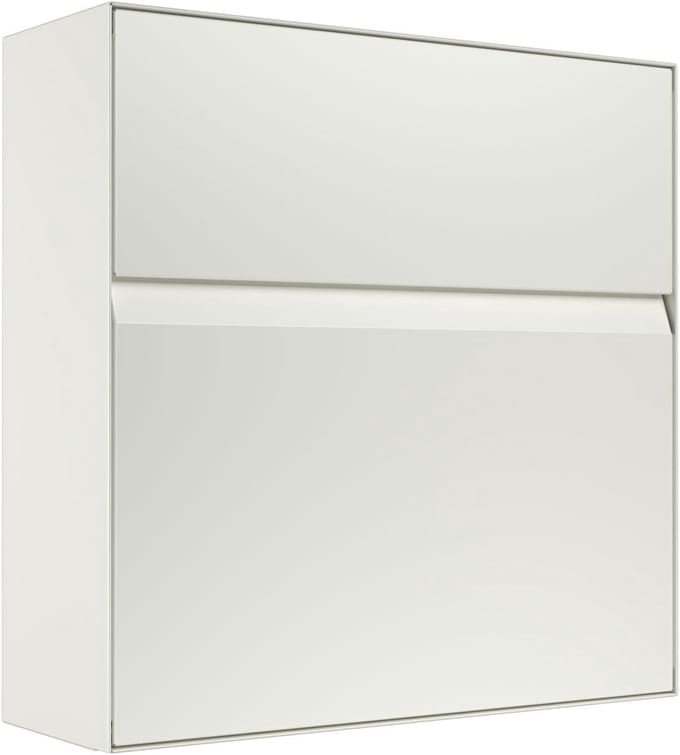 Brievenbus - Wandbrievenbus - Post Ontvangen - Afsluitbaar - 44x44x15 cm - Wit