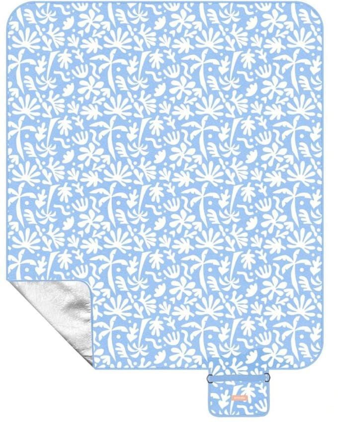 Spokey Drie-laags Picknickdeken - Blauw / Wit - 150 x 170 cm
