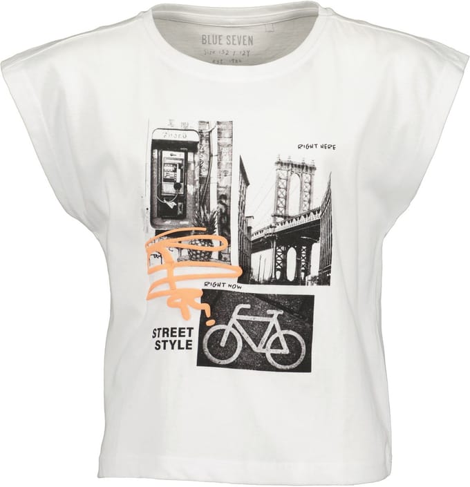 Blue Seven - Meisjes Shirt - White