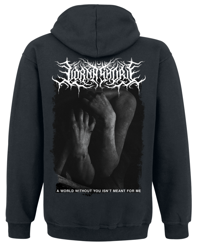 Lorna Shore Trui met capuchon - Dancing Like Flames - S tot M - zwart