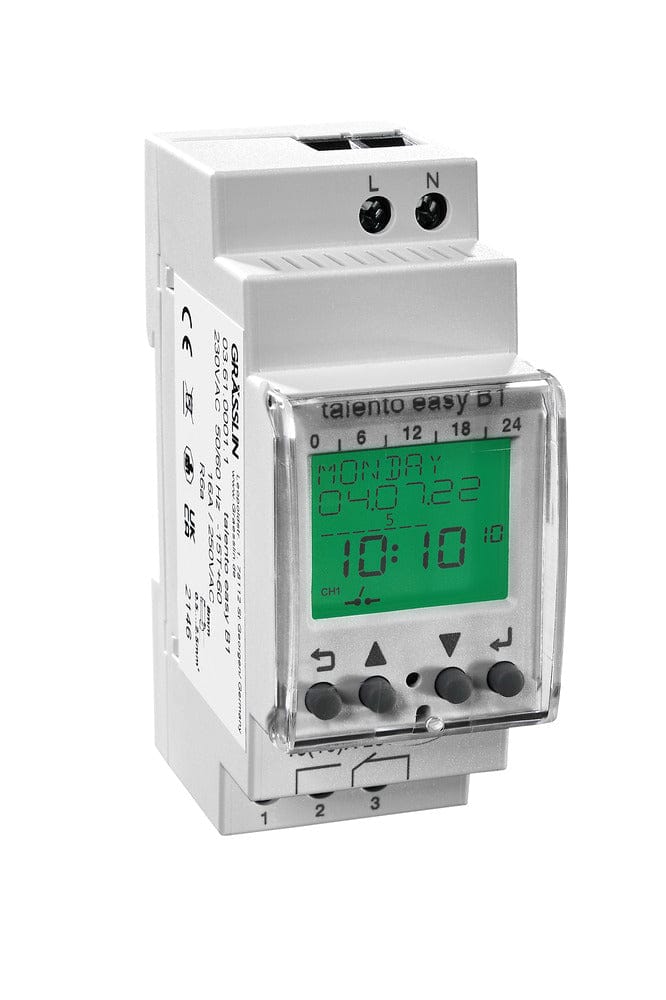 Grasslin Talento 371 Digitale DIN Rail Timer Schakelaar - G03.61.0001.1 - E3TZ6