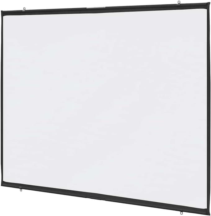 Projectiescherm Wandhangend - Presentatiescherm Handmatig - Thuisbioscoop Presentaties - Mat Diffuus Scherm - 84 inch 4:3 - Wit