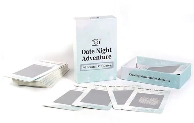 Date Night Adventure – 40 Scratch Off Date Cards for Couples | Romantic Date Night Game & Couples Gift