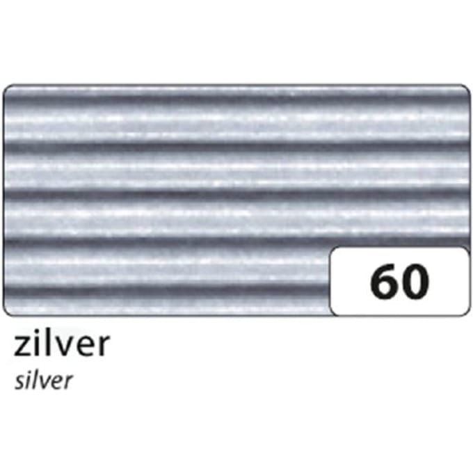Wellpappe Folia E-Welle 50x70cm 250gr Nr.60 Silber