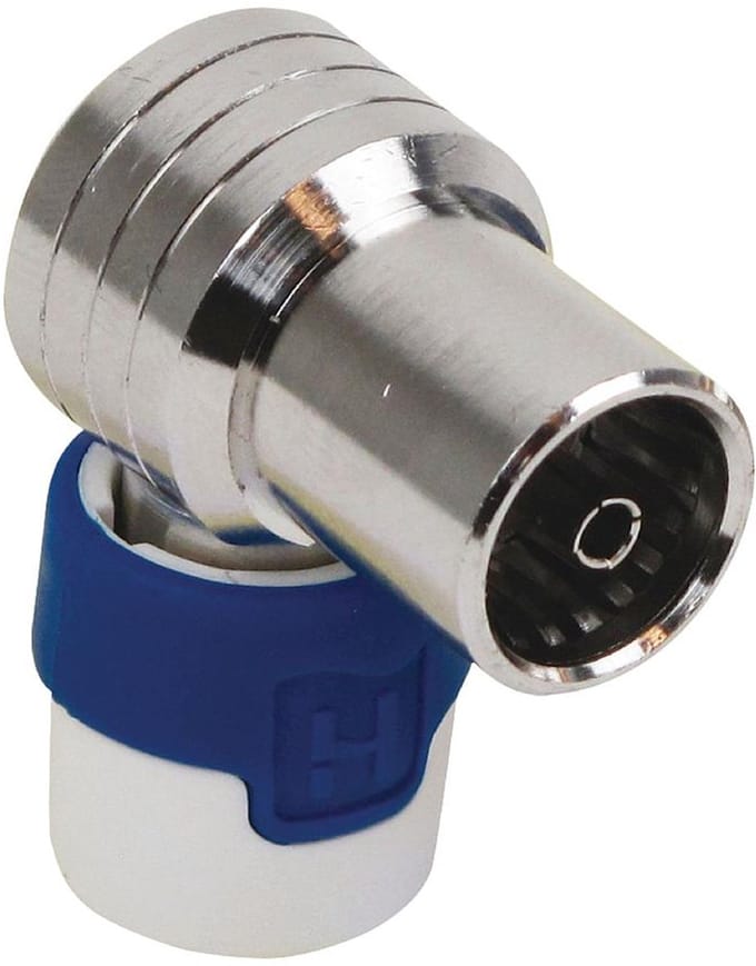 Hirschmann coaxconnector KOKWI 5 - IEC-female - Haaks - Kabel-keur