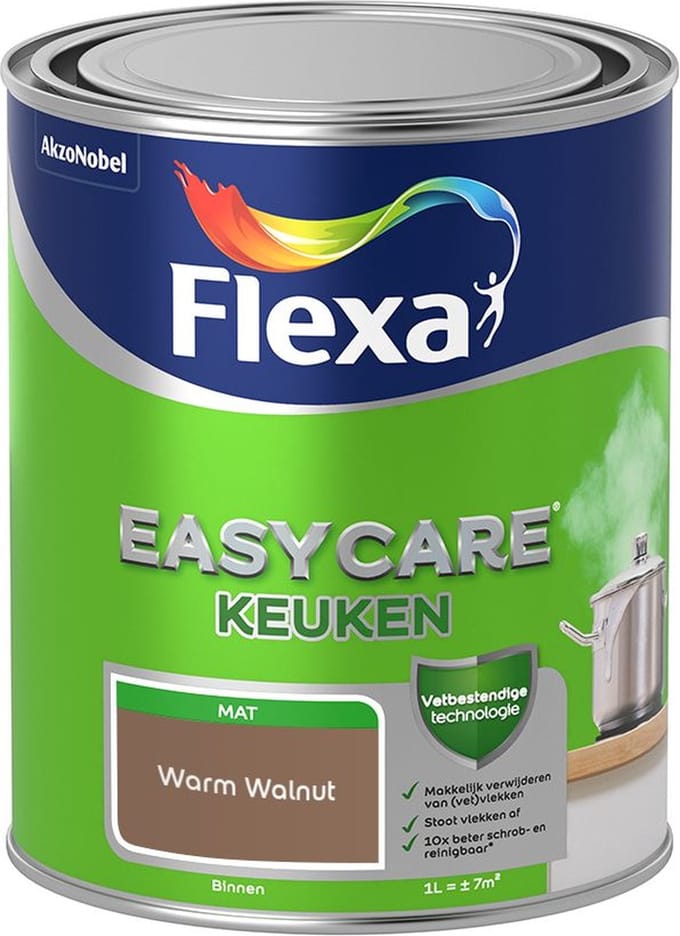 Flexa - Easycare Keuken - Warm Walnut - Mengverf - 1 L