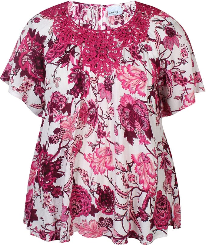 Zhenzi blouse Jacki korte mouw