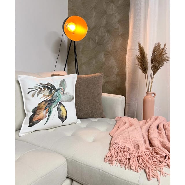 Gek op kussens! Sierkussen jacquard bird | 45 x 45 cm | jacquard/katoen