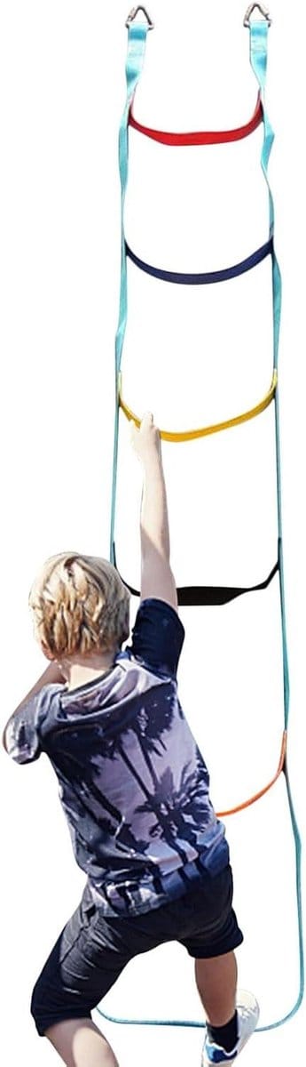 Klimtouwladder - Speeltuin Klimtouw - Buiten Spelen - Kindveilig Polyester - 2 meter - Kleurrijk