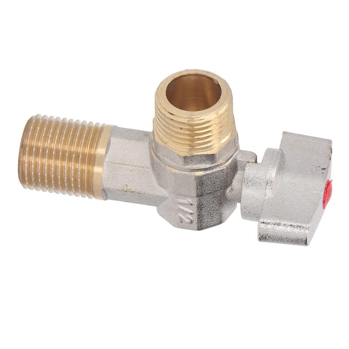 Vanne Triangle Laiton Filetage G1/2 Grand Débit Eau Froide Chaude Vanne d'Arrêt d'Angle pour Cuisine Salle de Bain
