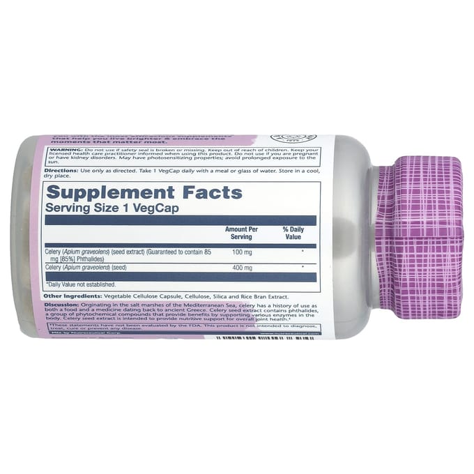 Essentieel Extract, Selderijzaad, 100 mg, 30 vegetarische capsules