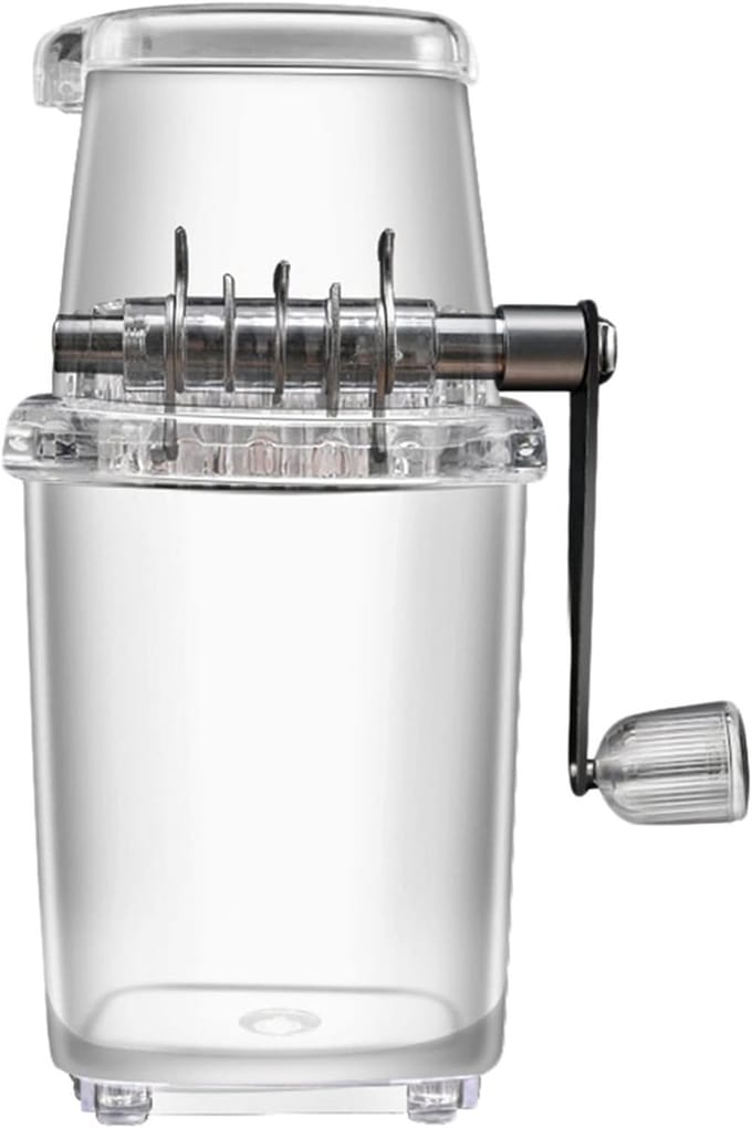 Handmatige ijsbreker - IJsrasp machine - Drankjes koelen - Antislip handvat - 10.5x10.5x23.9cm - Transparant