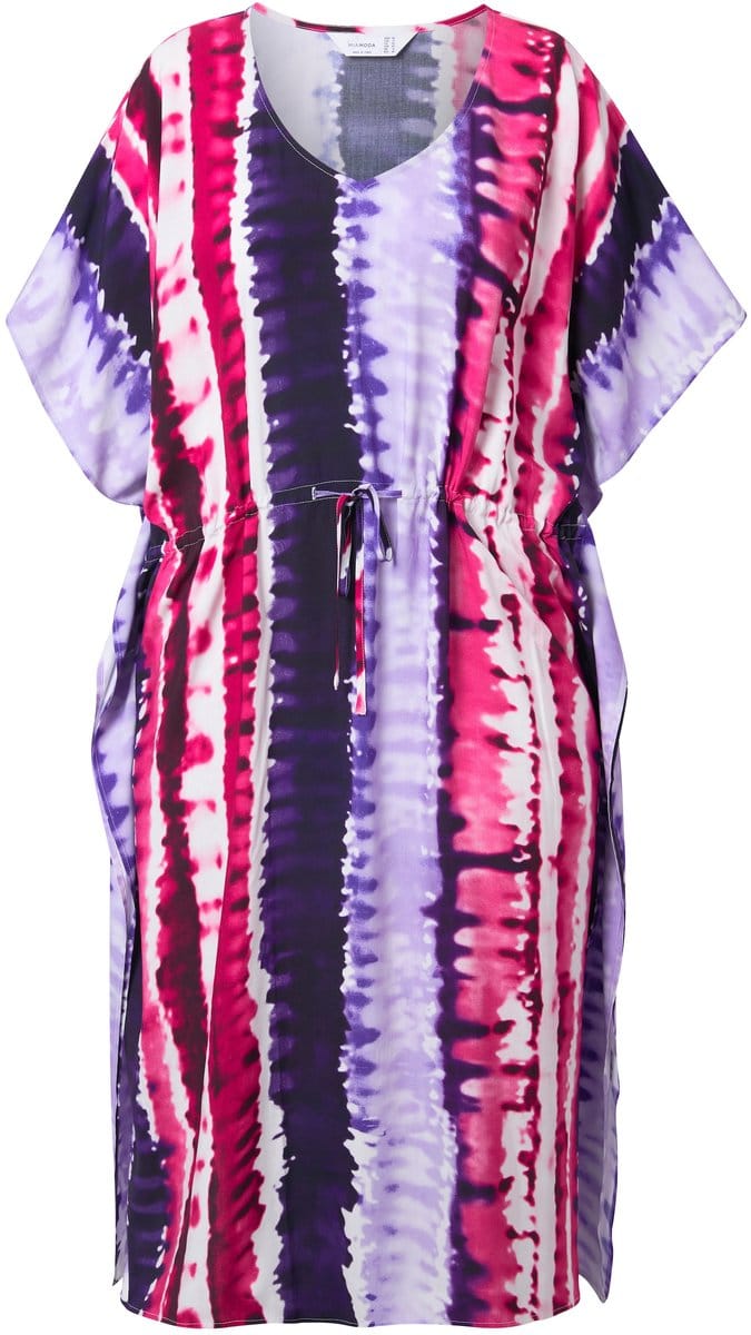 Angel of Style - Dames - Maxi-jurk kaftan batik zijsplit - Lavendel - Maat 52