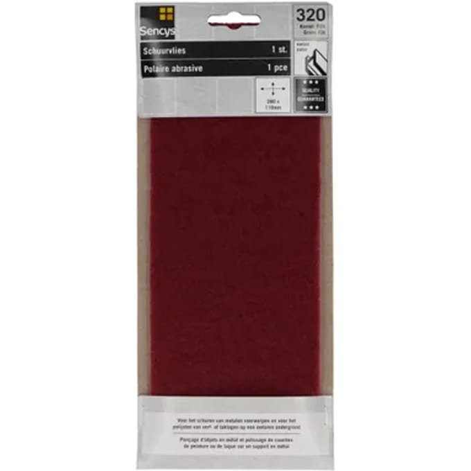 Sencys Schuurvlies Metallic Rood 115x280mm