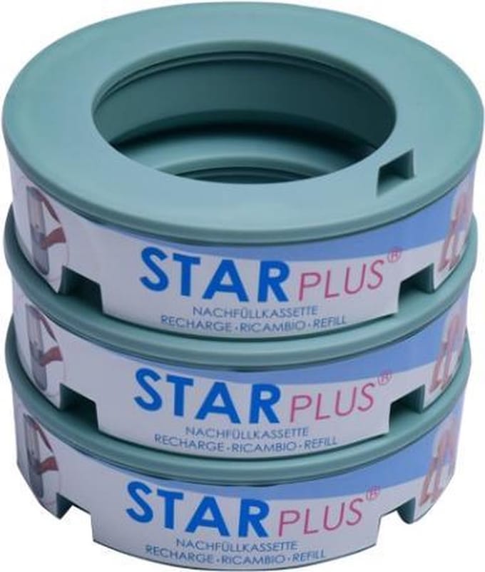StarPlus Luieremmer Navulcassettes (3 stuks) - Navulling voor Luieremmers
