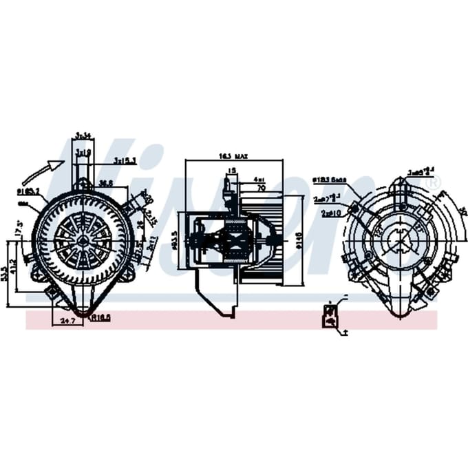 Binnenventilator NISSENS 87131