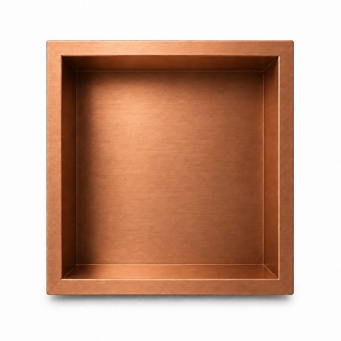 EAVY - Inbouwnis Badkamer Koper - 30×30×10 cm - RVS