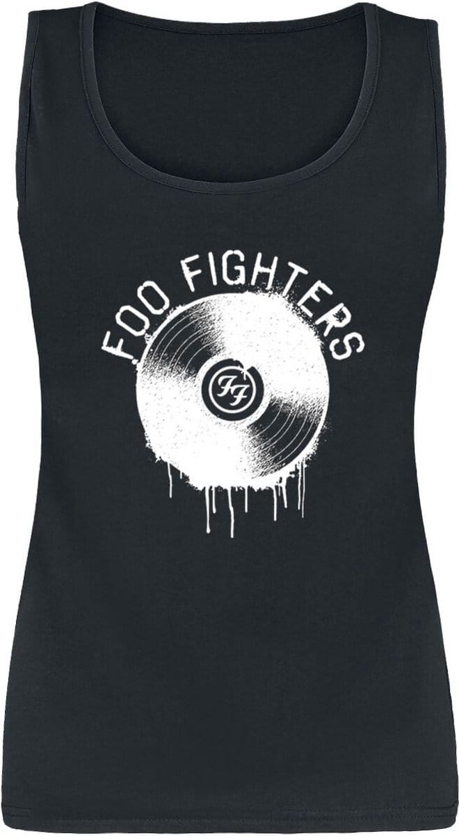 Foo Fighters Top - Record - S tot XXL - voor Vrouwen - zwart