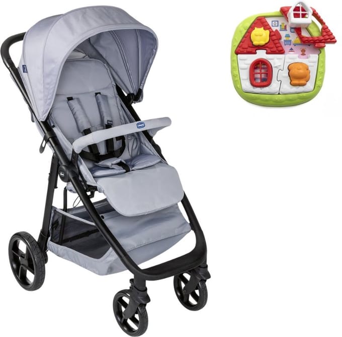 Chicco bundel - Buggy Multiride - Light Grey & Puzzel - 2-in-1 Huispuzzel