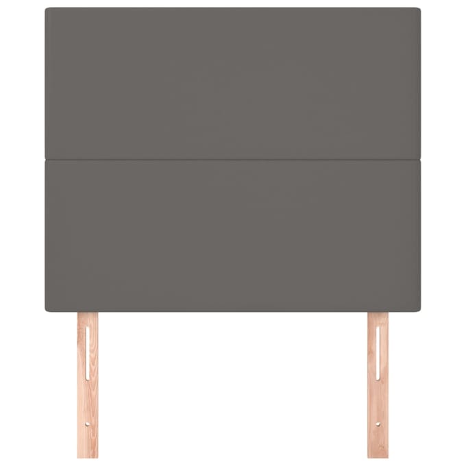 vidaXL - Hoofdbord - grijs - 90x5x118/128 - cm - kunstleer