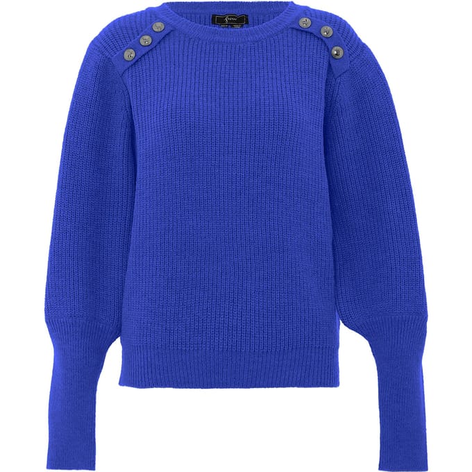 Faina Gebreide trui Dames KONING BLAUW
