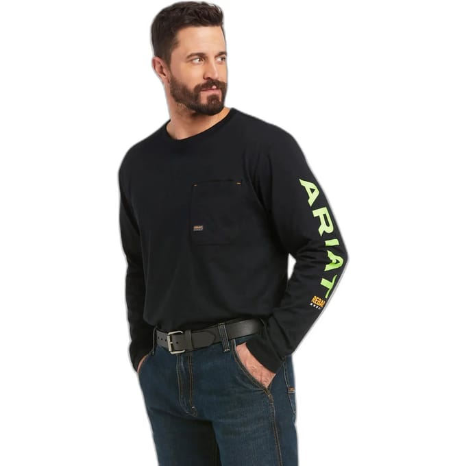 T-shirt met lange mouwen Ariat Rebar Workman Logo