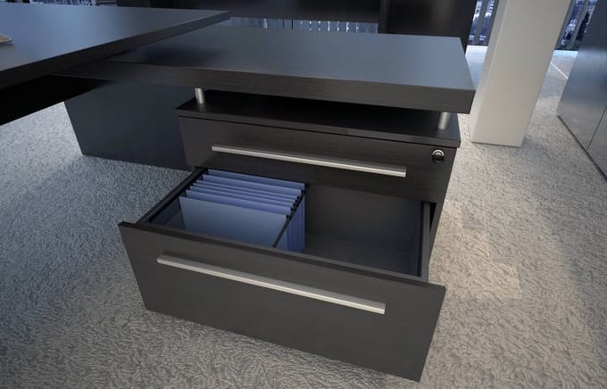 Directiebureau model hoekbureau Chief 230x172cm links Robson Eiken