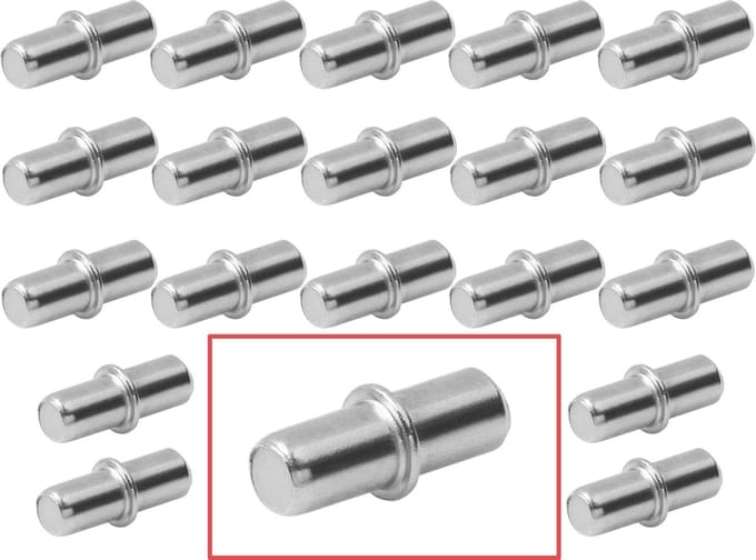 AMIG – Kastplankdrager Ø5 x 16mm – Vernikkeld Metaal – 20 stuk
