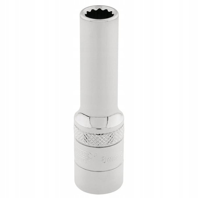 Lange 8 mm 3/8" 12-zijdige dopsleutel, chroom-vanadiumstaal