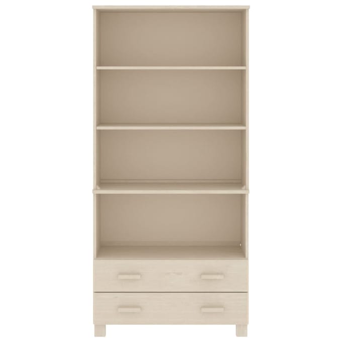 vidaXL - Hoge - kast - HAMAR - massief - grenenhout - honingbruin