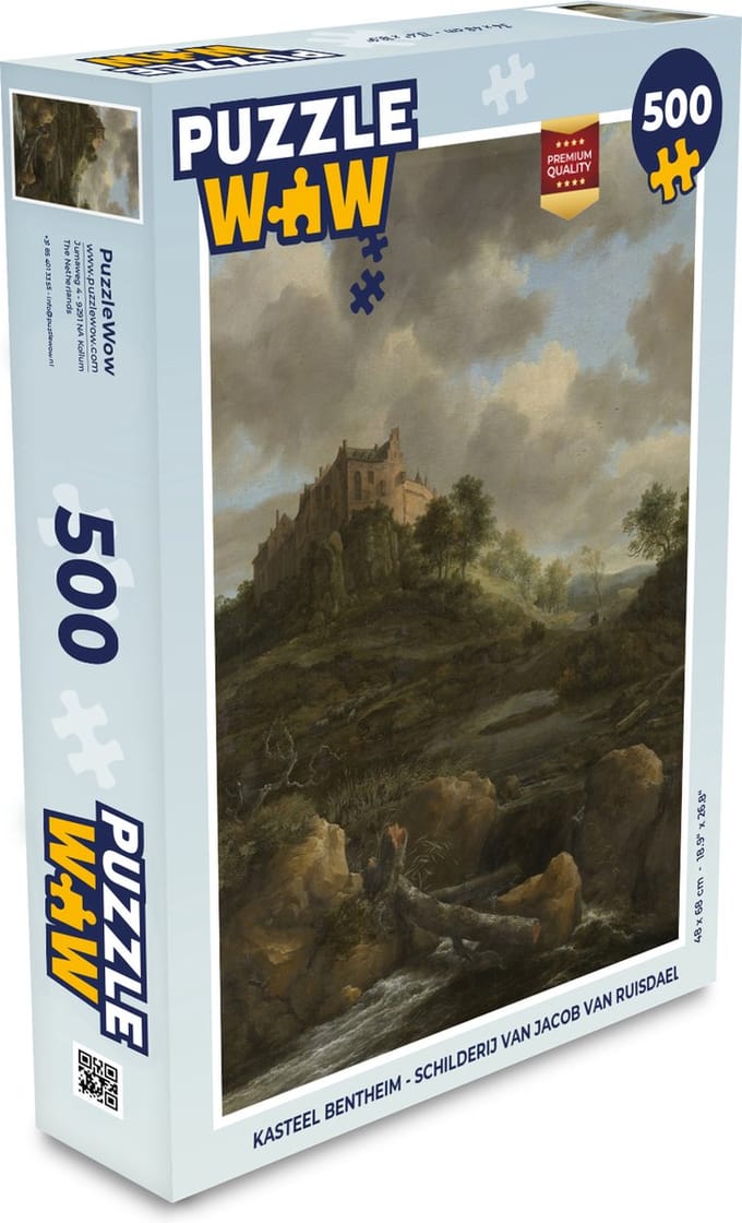 Puzzel Kasteel Bentheim - Schilderij van Jacob van Ruisdael - Legpuzzel - Puzzel 500 stukjes