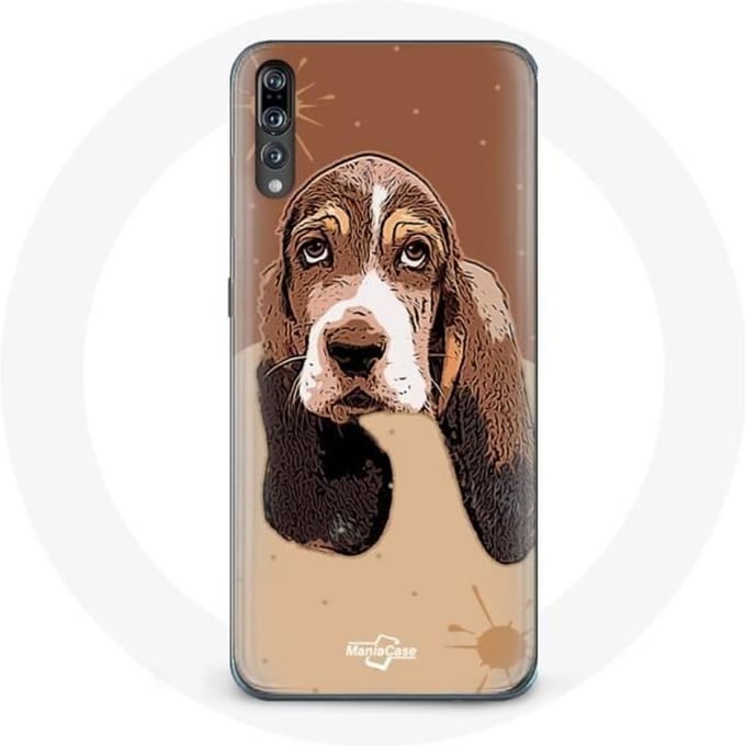 Coque pour Huawei P20 Basset Hound chien visage
