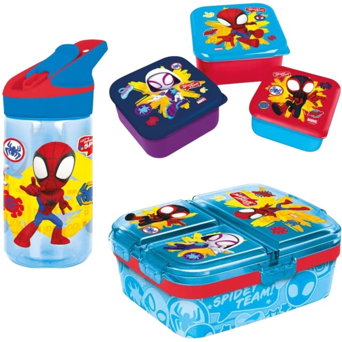 Spiderman lunchset; lunchbox, snackbox en drinkfles - Spidey