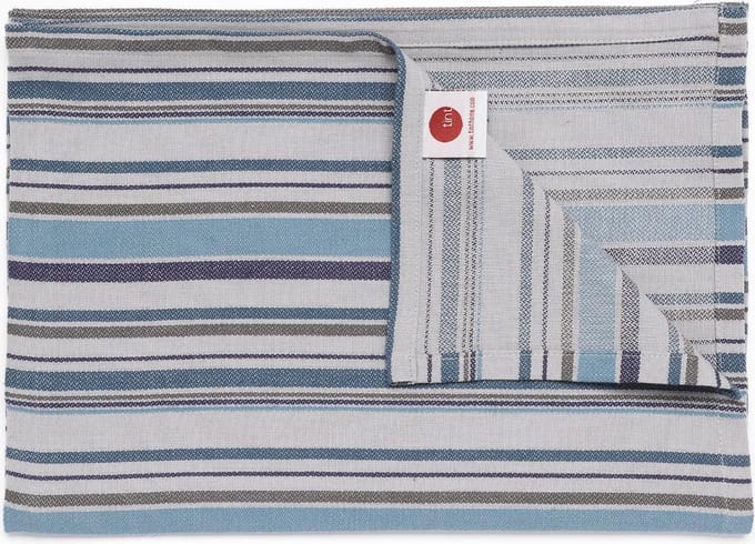 TINT TAFELKLEED 150X250 STRIPED SATIN AQUA