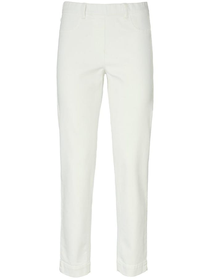 Enkellange comfortjeans pasvorm Sylvia Van Peter Hahn wit