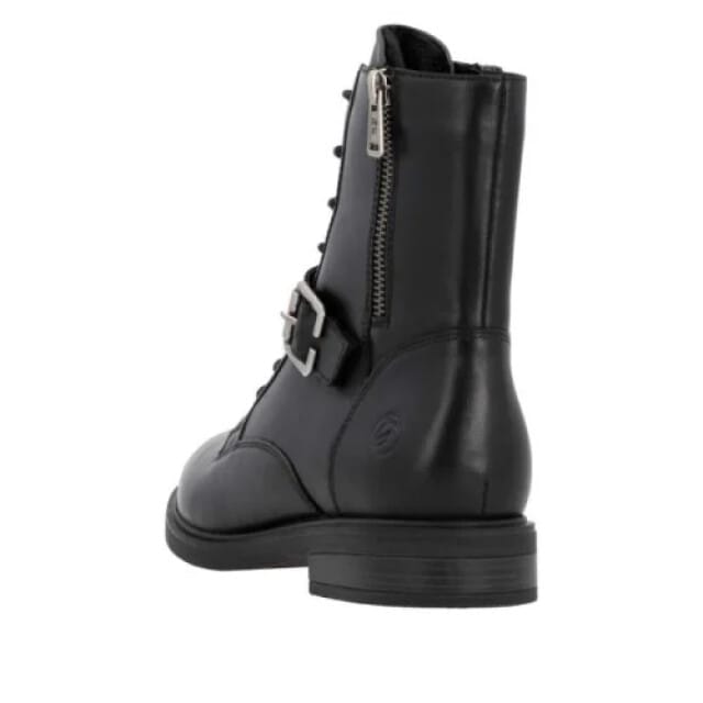 Remonte art. D1U70 00 zwart leer veterboot met rits maat 38
